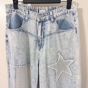 POL Light Blue Denim with Silver Button